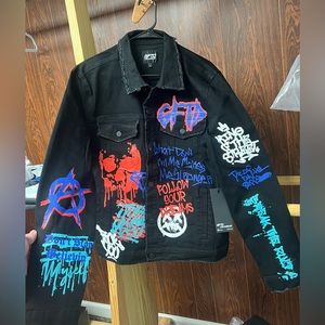 GFTD LA BLACK DENIM JACKET LARGE
